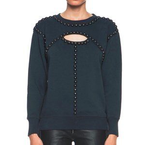 Isabel Marant Shiloh Faded Black Studded Sweatshirt